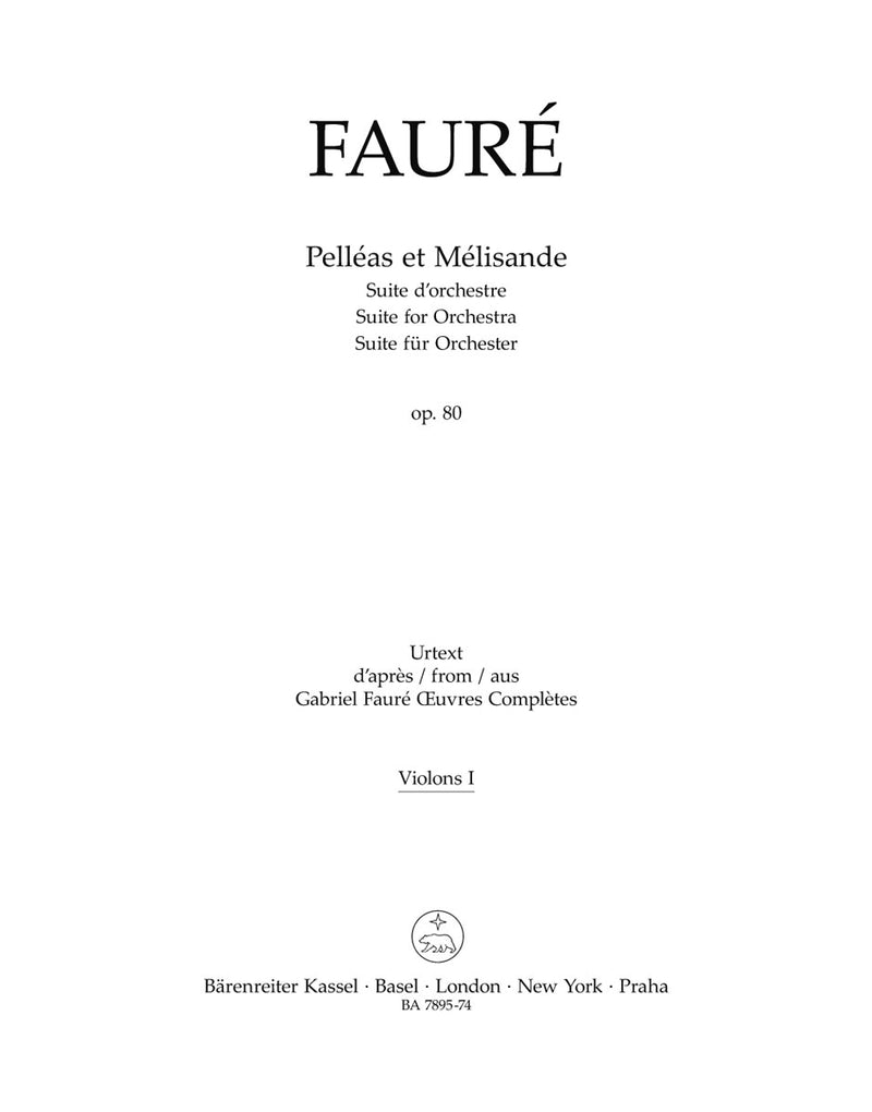 Pelleas et Melisande op. 80 [violin 1 part]