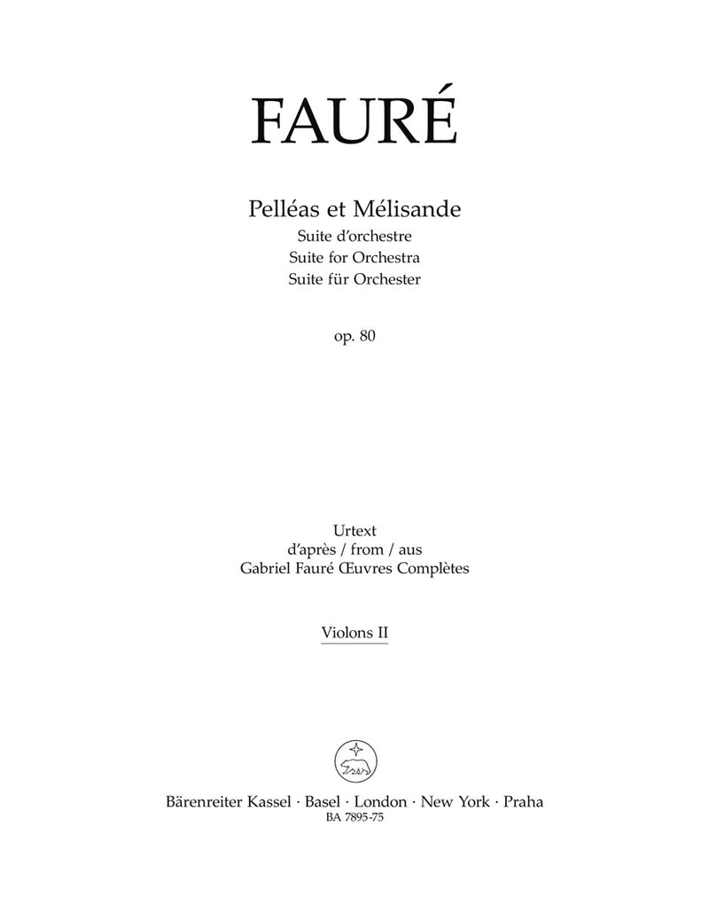 Pelleas et Melisande op. 80 [violin 2 part]