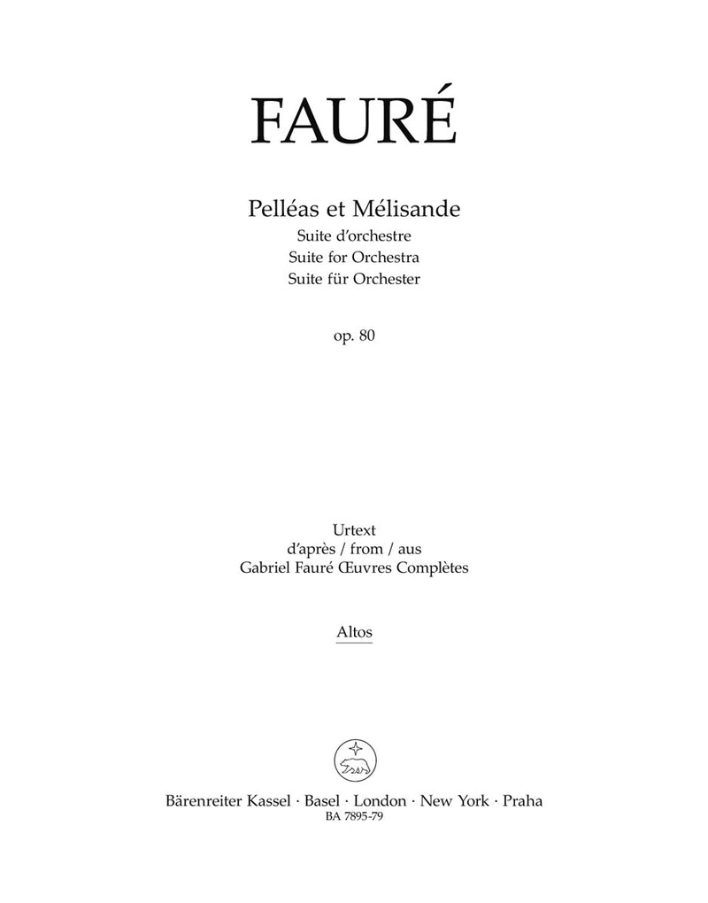 Pelleas et Melisande op. 80 [viola part]