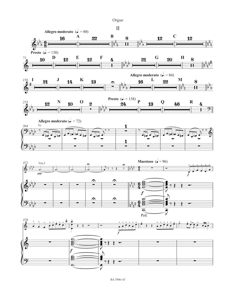 Symphony Nr. 3 C minor op. 78 [organ part]