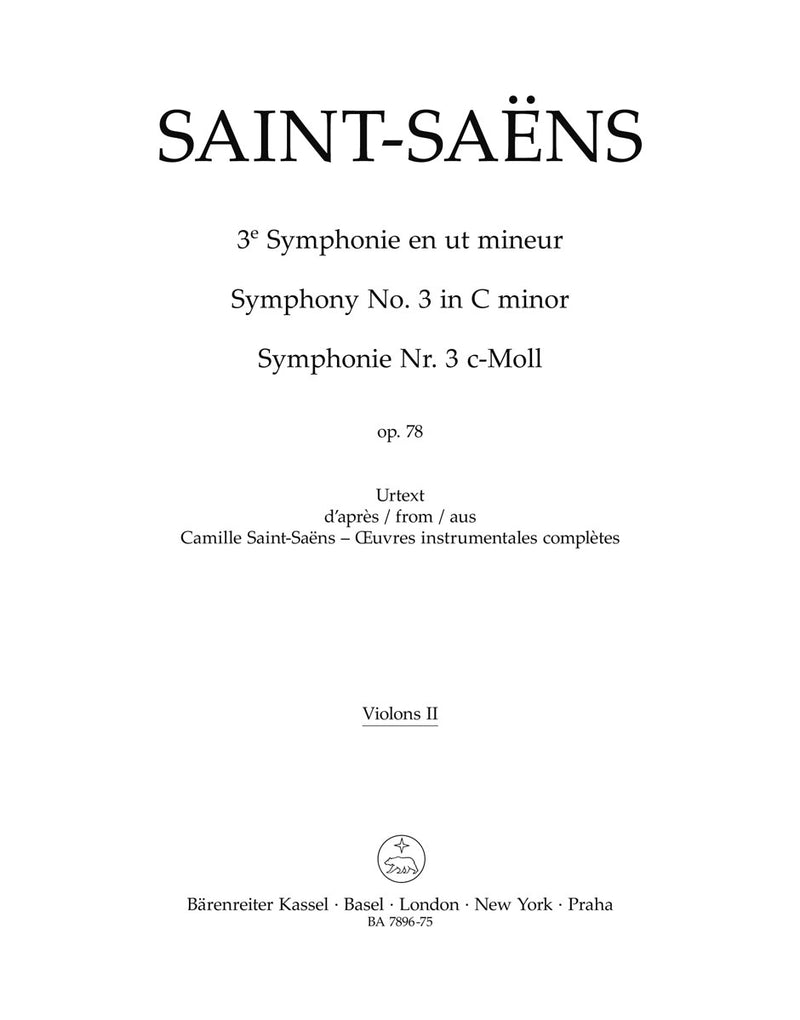 Symphony Nr. 3 C minor op. 78 [violin 2 part]