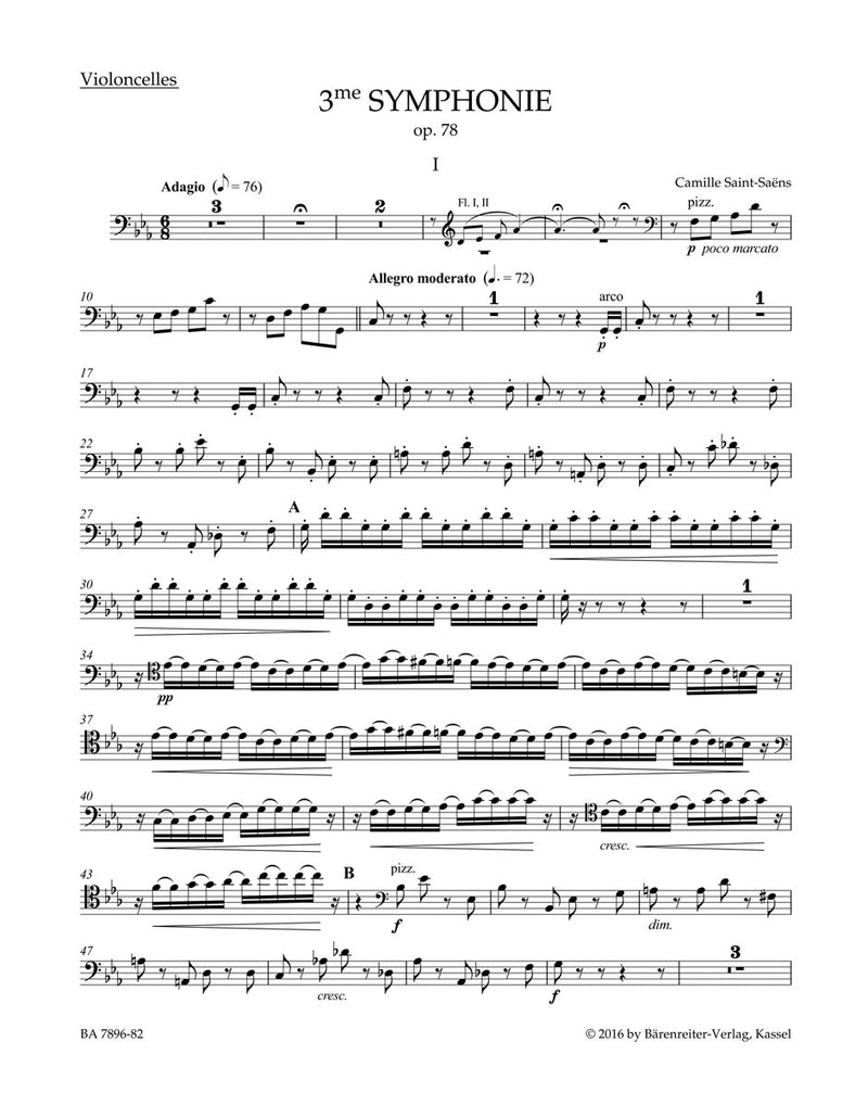 Symphony Nr. 3 C minor op. 78 [cello part]