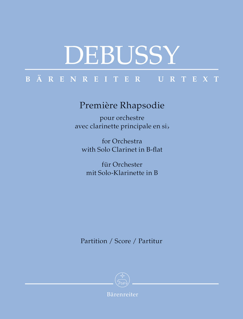 Première Rhapsodie for Orchestra with Solo Clarinet in B-flat [Score]