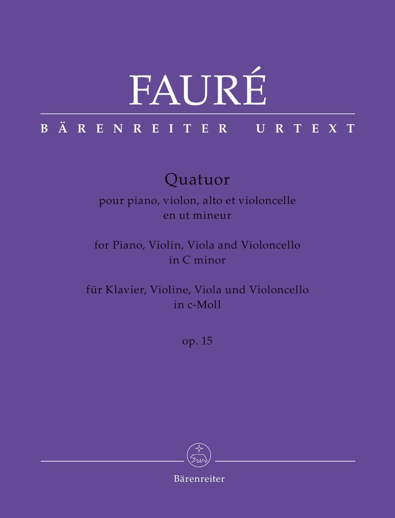 Quartet for Piano, Violin, Viola and Violoncello C minor op. 15 [score & parts]