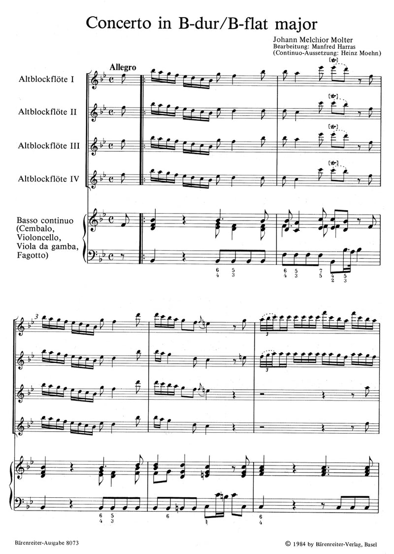 Concerto B-Dur (original A-Dur)