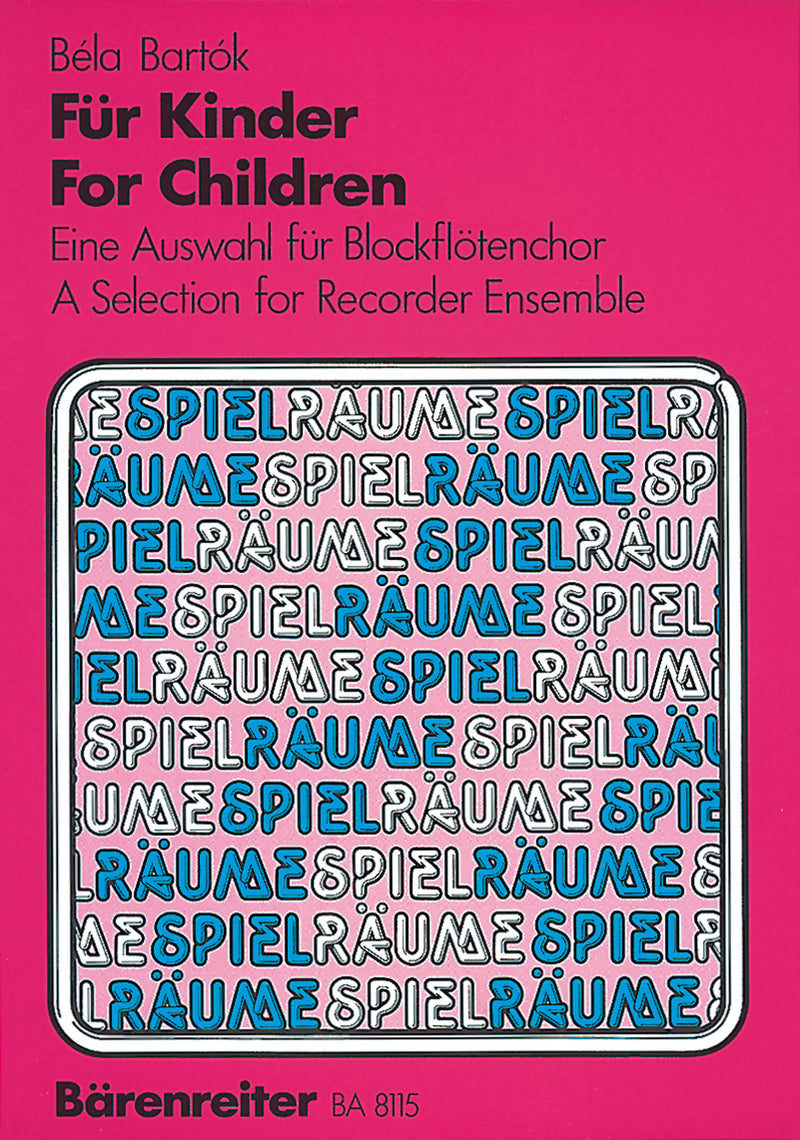 Für Kinder für fünfstimmigen recorderchor