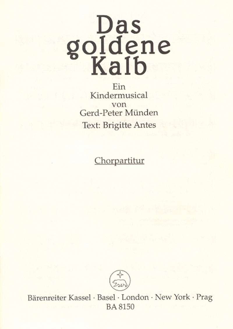 Das goldene Kalb [合唱楽譜]