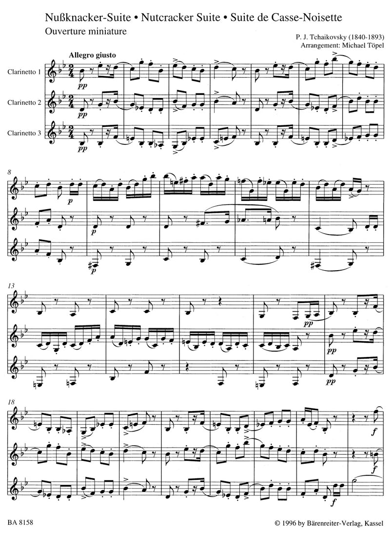 Nutcracker Suite for three Clarinets