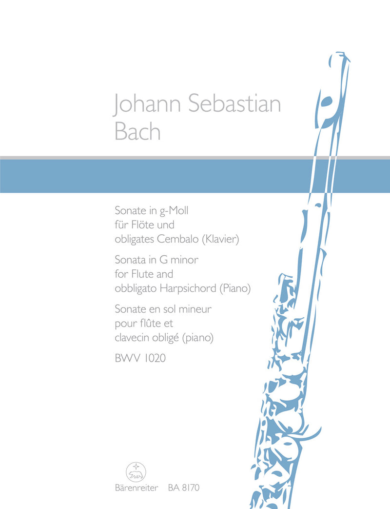 Sonata for Flute and obbligato harpsichord (piano) G minor BWV 1020