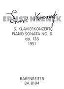 sechste Klaviersonate op. 128 (1951)