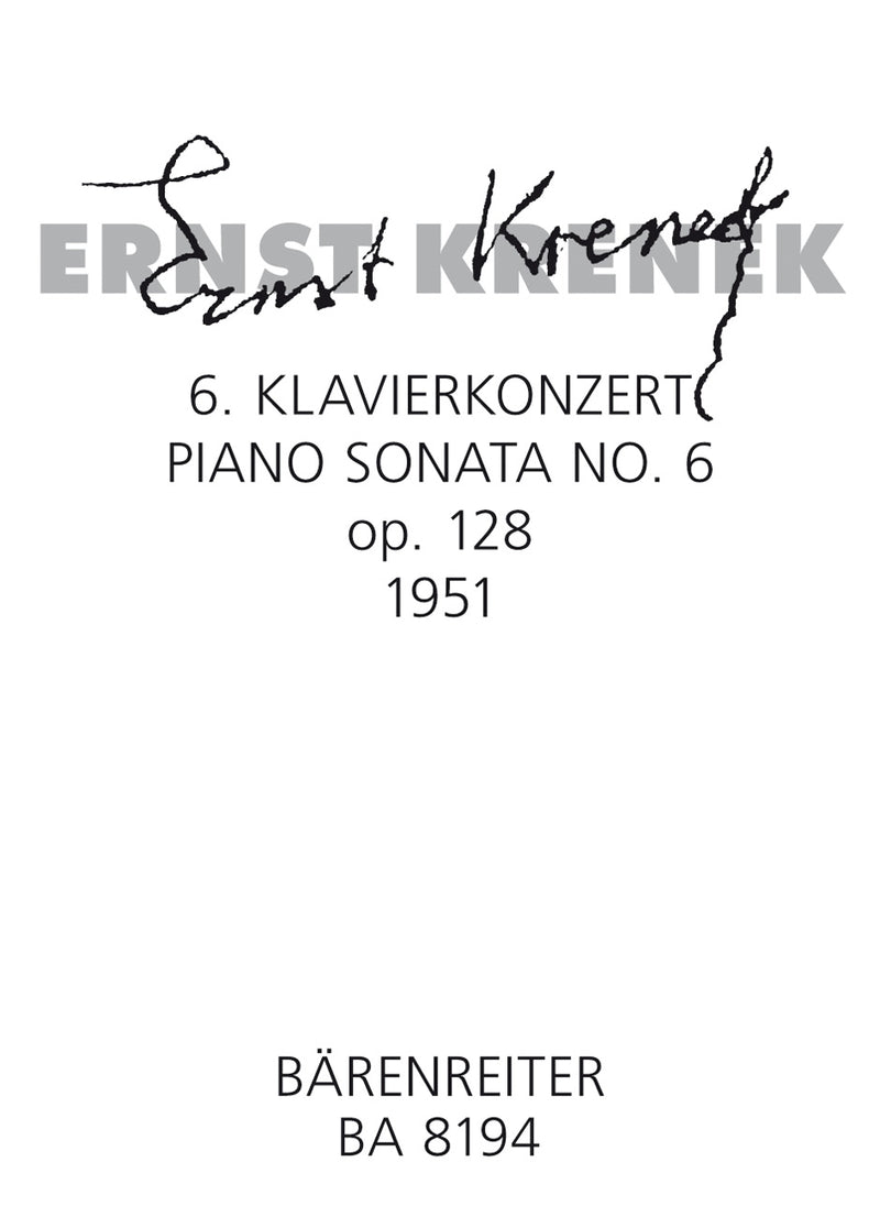 sechste Klaviersonate op. 128 (1951)