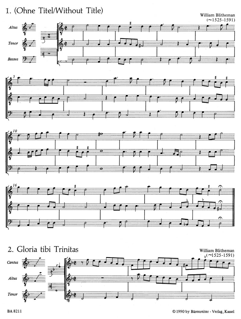 Ensemblesätze für Streich- oder Wind Instruments (aus dem Mulliner Book (ca. 1560))