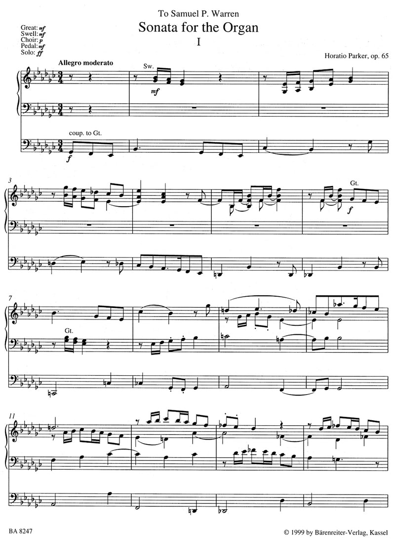 Sonata E-flat minor op. 65