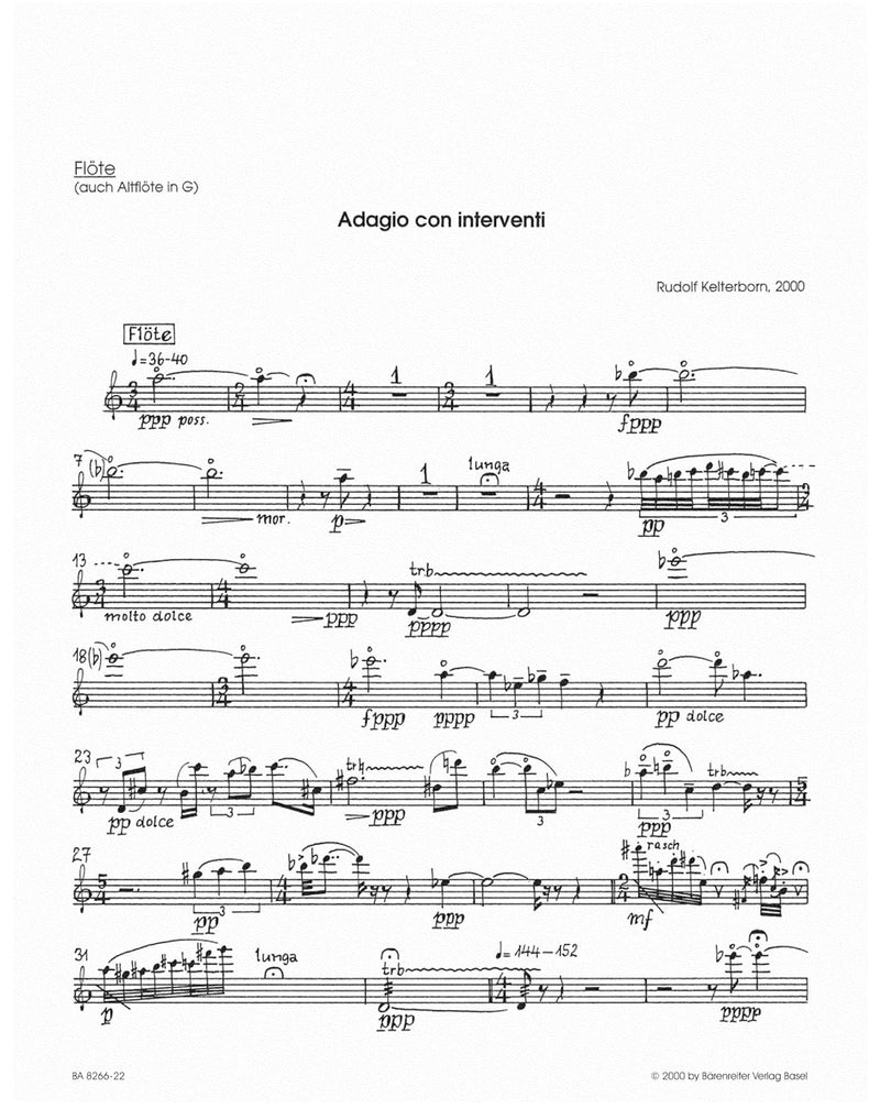 Adagio con interventi (2000) [set of parts]