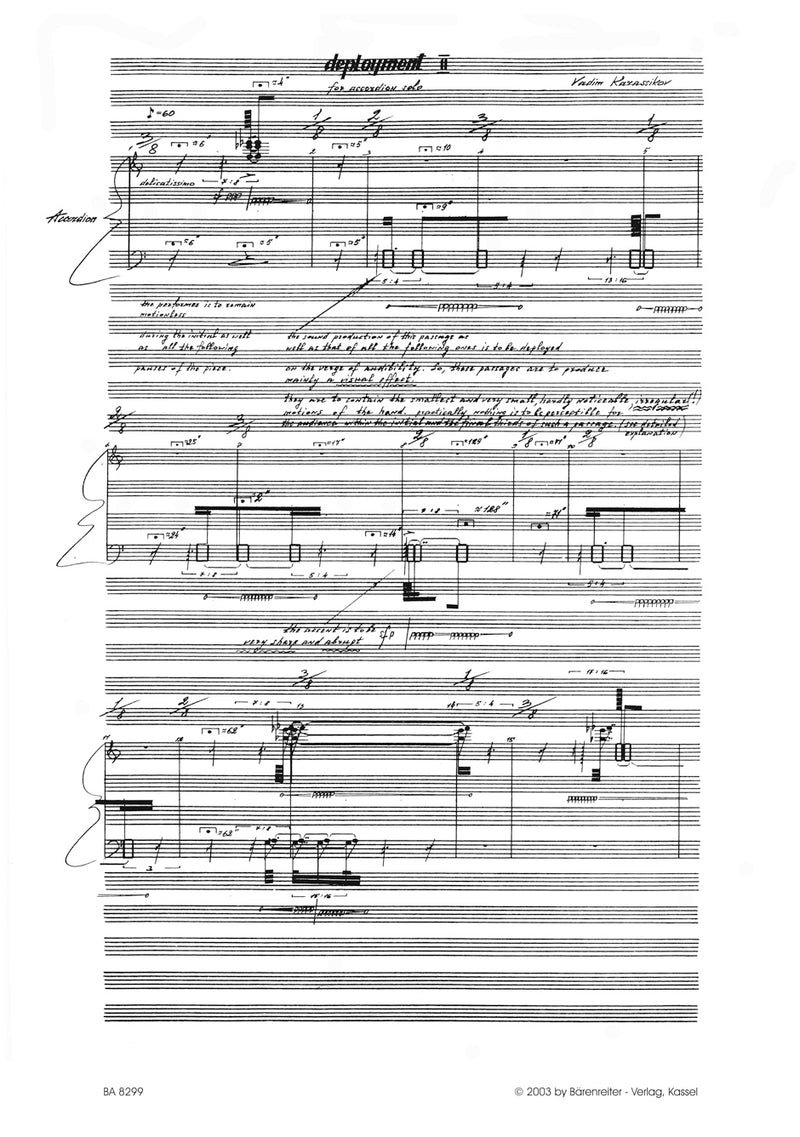 Deployment für Frauenstimme, Akkordeon Solo, Alt-Saxophon Solo, Posaune Solo (1998–2002)