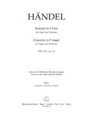 Concerto for organ and orchestra F Major op. 4/4 HWV 292 [Cello/bass/bassoon part]
