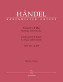 Concerto for organ and orchestra F Major op. 4/5 HWV 293 [full score]