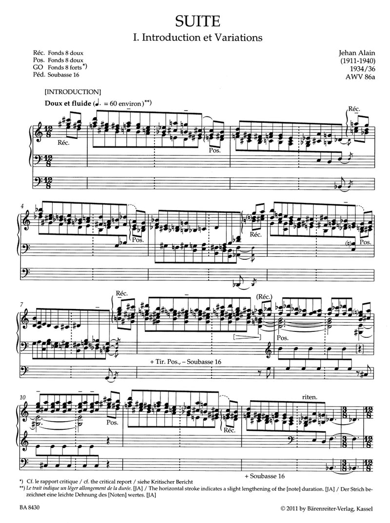 L'Oeuvre d'orgue 3: Posthumous Works. Suite, Intermezzo, Trois Dances