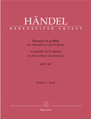 Concerto for Flute (Oboe) and Orchestra G minor HWV 287 (score)