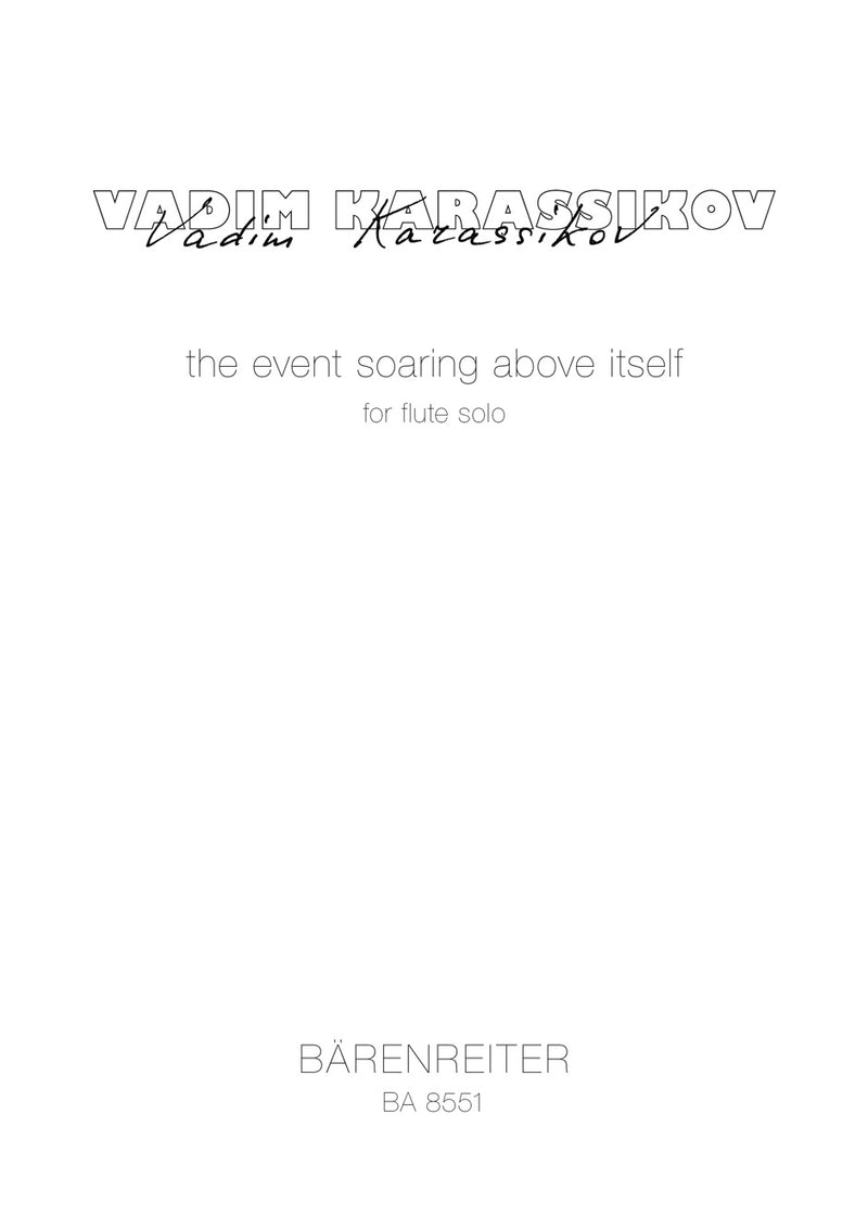 the event soaring above itself for flute solo (2000)