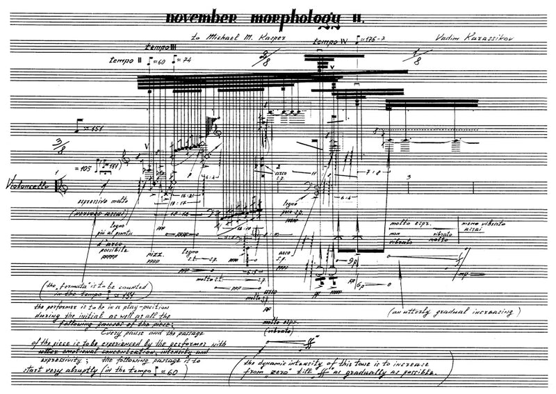 November Morphology II für Cello Solo (1999)