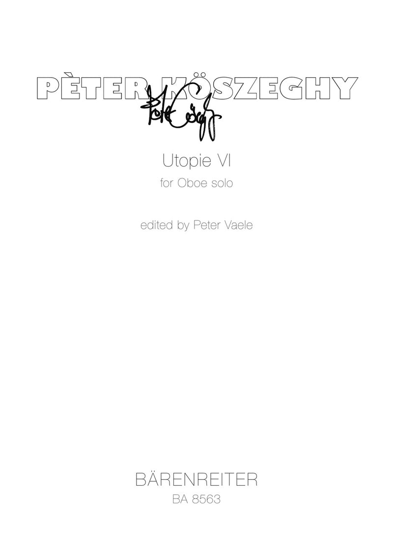 Utopie VI for Oboe solo (1996)