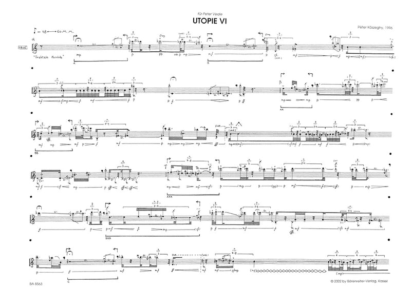 Utopie VI for Oboe solo (1996)