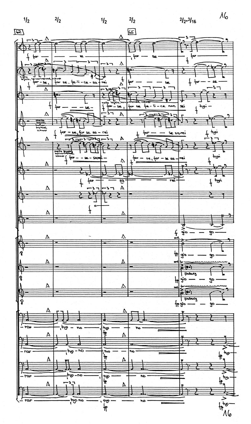 Ricordanza für 15-stimmigen Chor a cappella (2003)