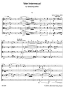 Vier Intermezzi für String Quartet (2000) [score]