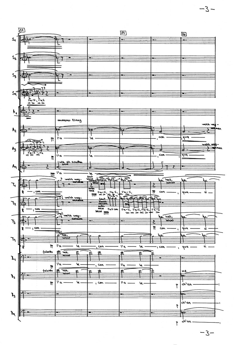 All'Aperto for 16-stimmigen Kammerchor (2004)