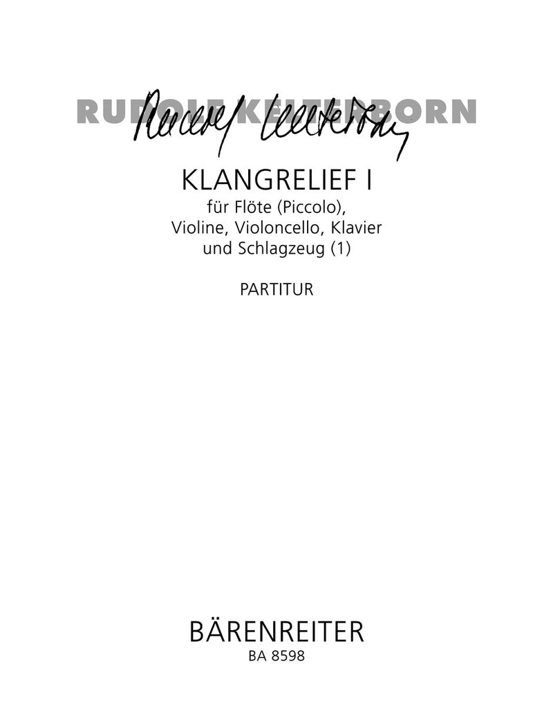 Klangrelief I [score]