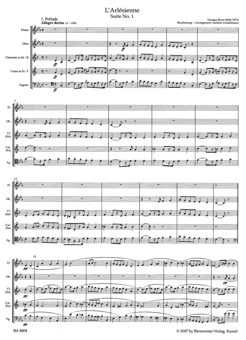 L'Arlésienne Suite No. 1 (arr. Woodwind Quintet) [score & parts]