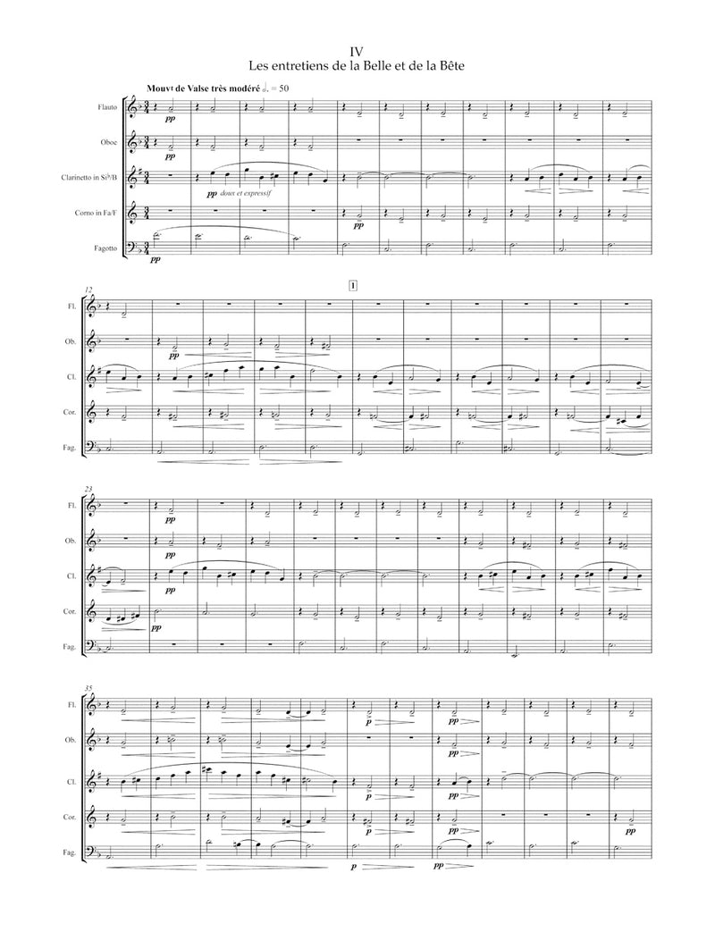 Mother Goose Suite, arr. Woodwind Quintet [score & parts]