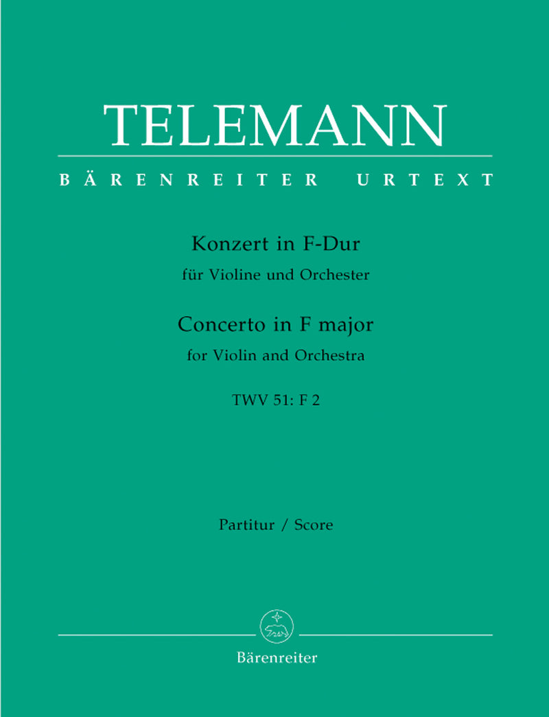 Concerto for Violin and Orchestra F major TWV 51:F2