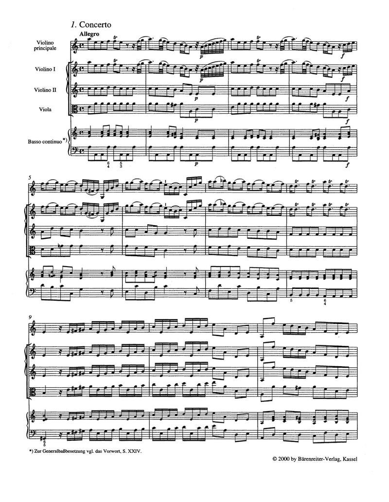 Concerto for Violin and Orchestra C major TWV 51:C 3 (From the opera "Der neumodische Liebhaber Damon")