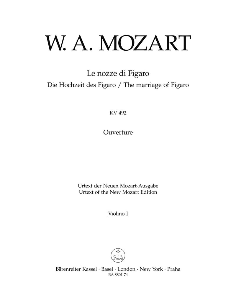 Le nozze di Figaro, K. 492 (Overture) [violin 1 part]