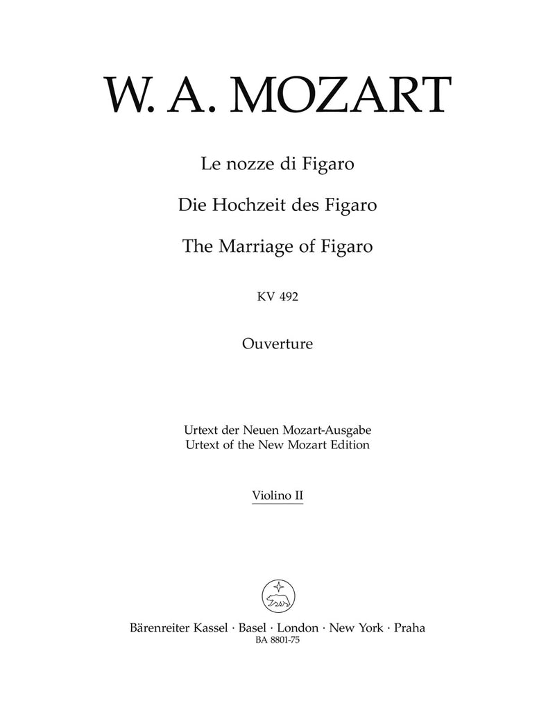 Le nozze di Figaro, K. 492 (Overture) [violin 2 part]