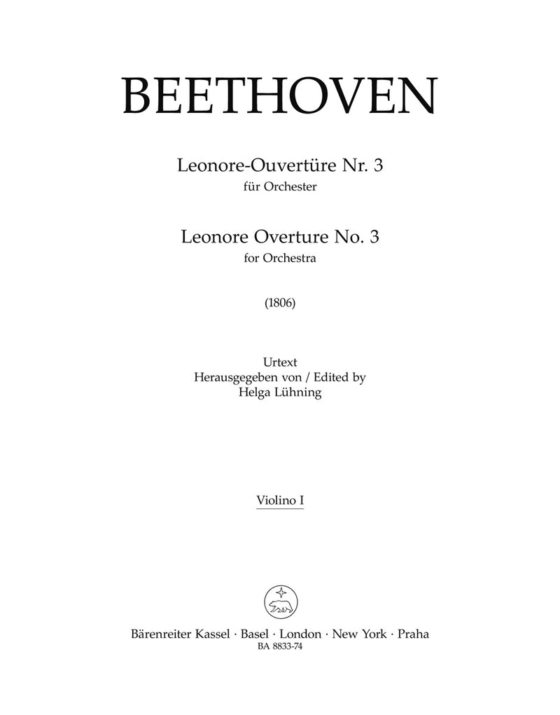 Leonore-Ouvertüre for Orchester Nr. 3 (1806) [violin 1 part]