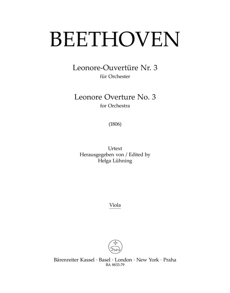 Leonore-Ouvertüre for Orchester Nr. 3 (1806) [viola part]