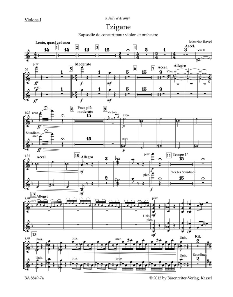 Tzigane [violin 1 part]