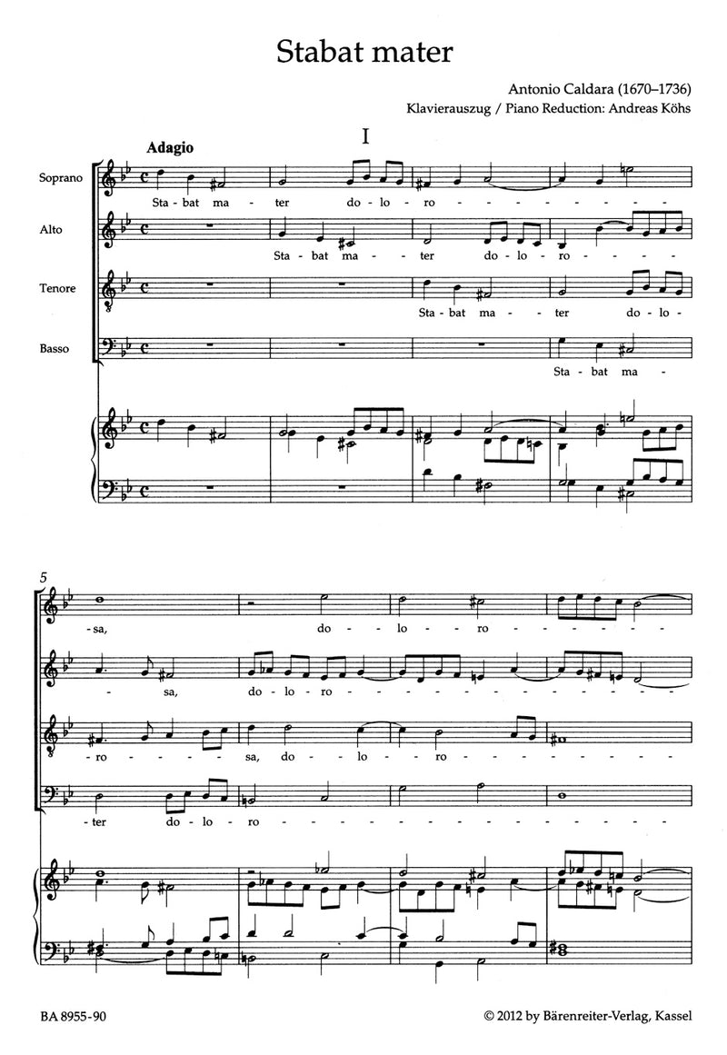 Stabat mater （ヴォーカル・スコア）