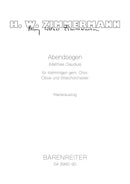 Abendsegen for four-Part Mixed Choir, Oboe and String Orchestra （ヴォーカル・スコア）