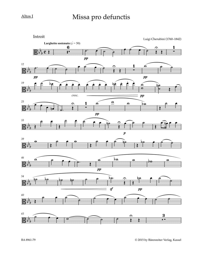 Requiem C minor -Missa pro defunctis- [viola1 part]
