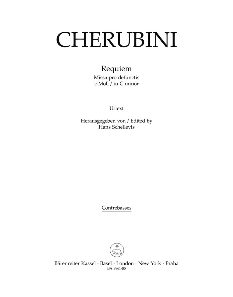 Requiem C minor -Missa pro defunctis- [double bass part]