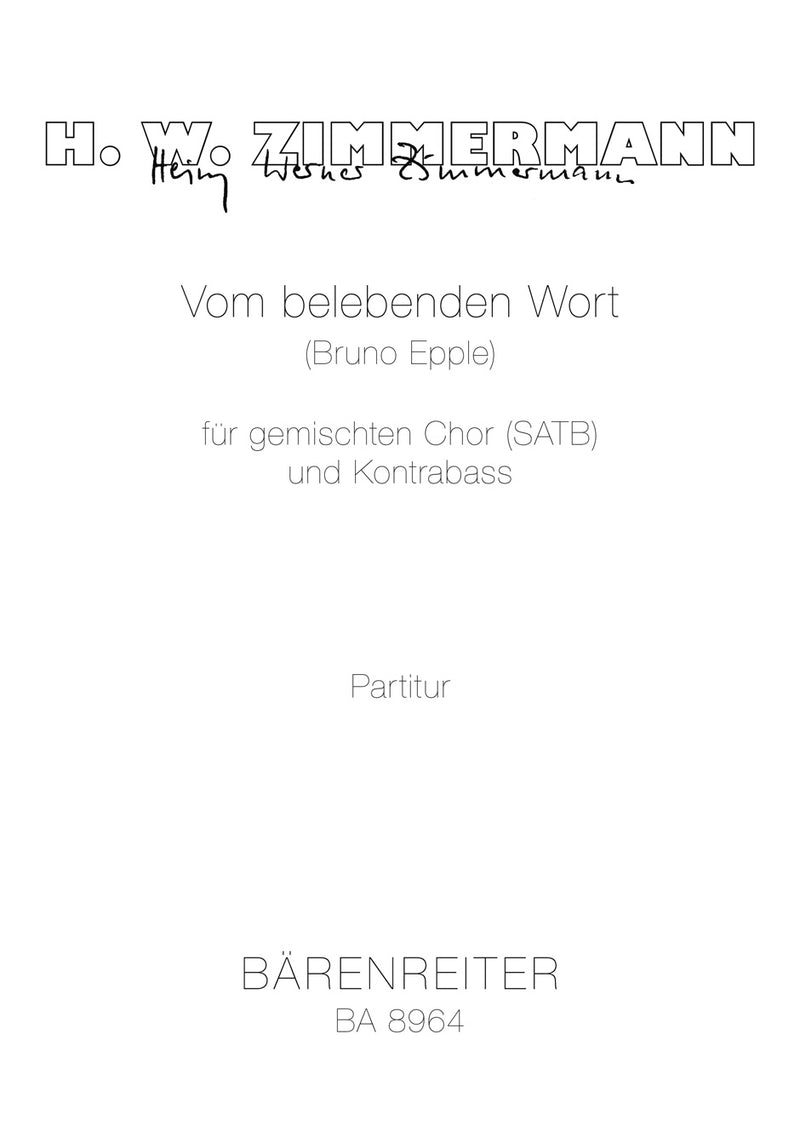 Vom belebenden Wort
