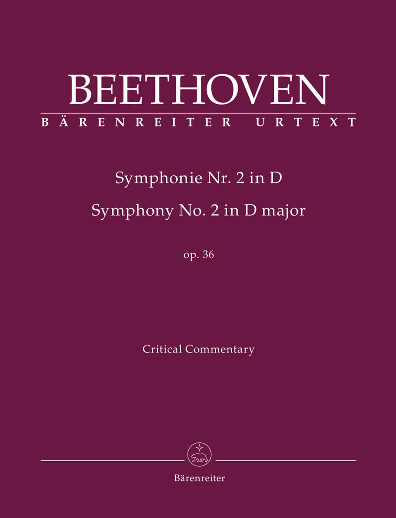Symphony Nr. 2 D major op. 36 [critical commentary]