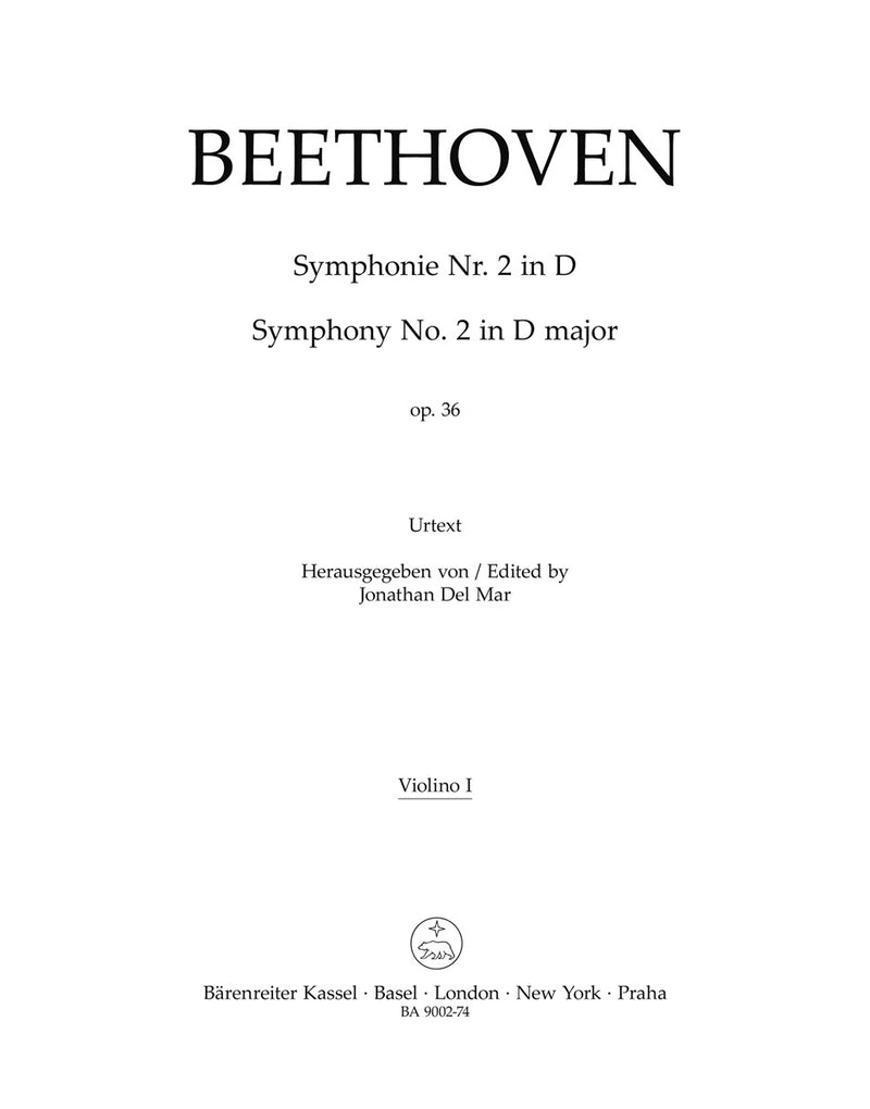 Symphony Nr. 2 D major op. 36 [violin 1 part]
