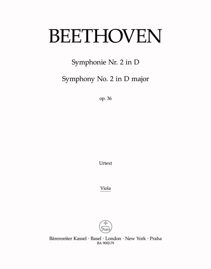 Symphony Nr. 2 D major op. 36 [viola part]