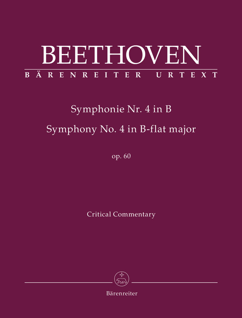 Symphony Nr. 4 B-flat major op. 60 [critical commentary]