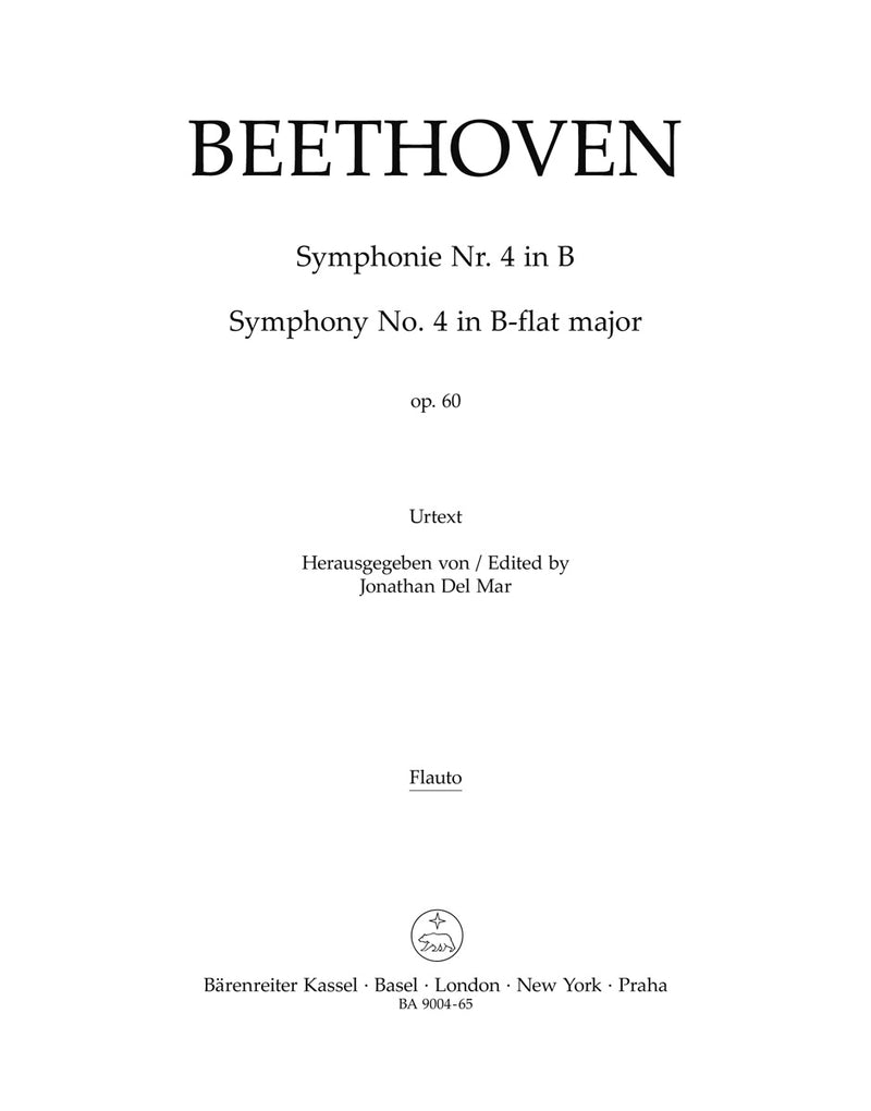 Symphony Nr. 4 B-flat major op. 60 [set of wind parts]